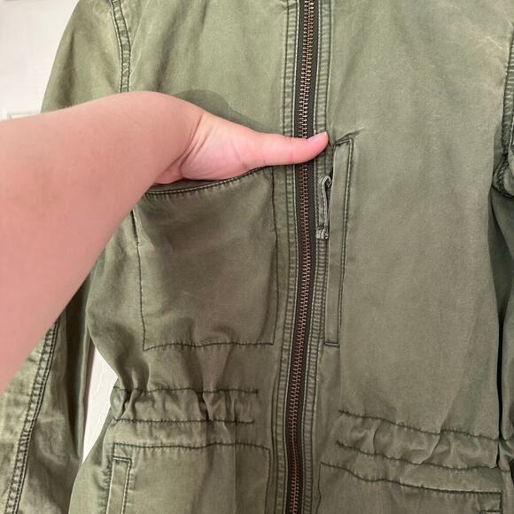 Madewell Fleet Jacket Size XS Olive Green Military Style Full Zip Army Utility - Picture 6 of 10